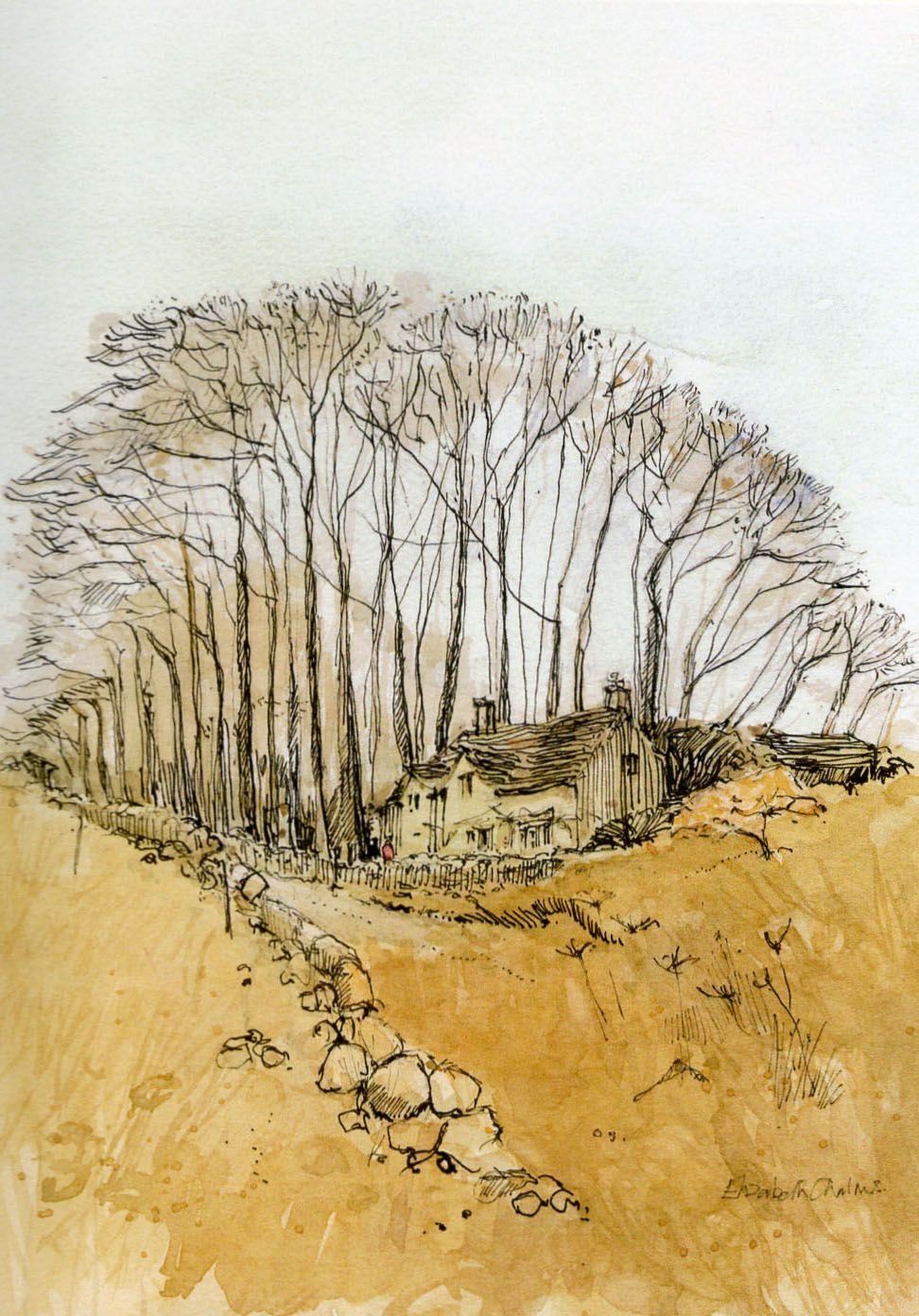 Cottage in Notgrove, Gloucestershire by Elizabeth Chalmers