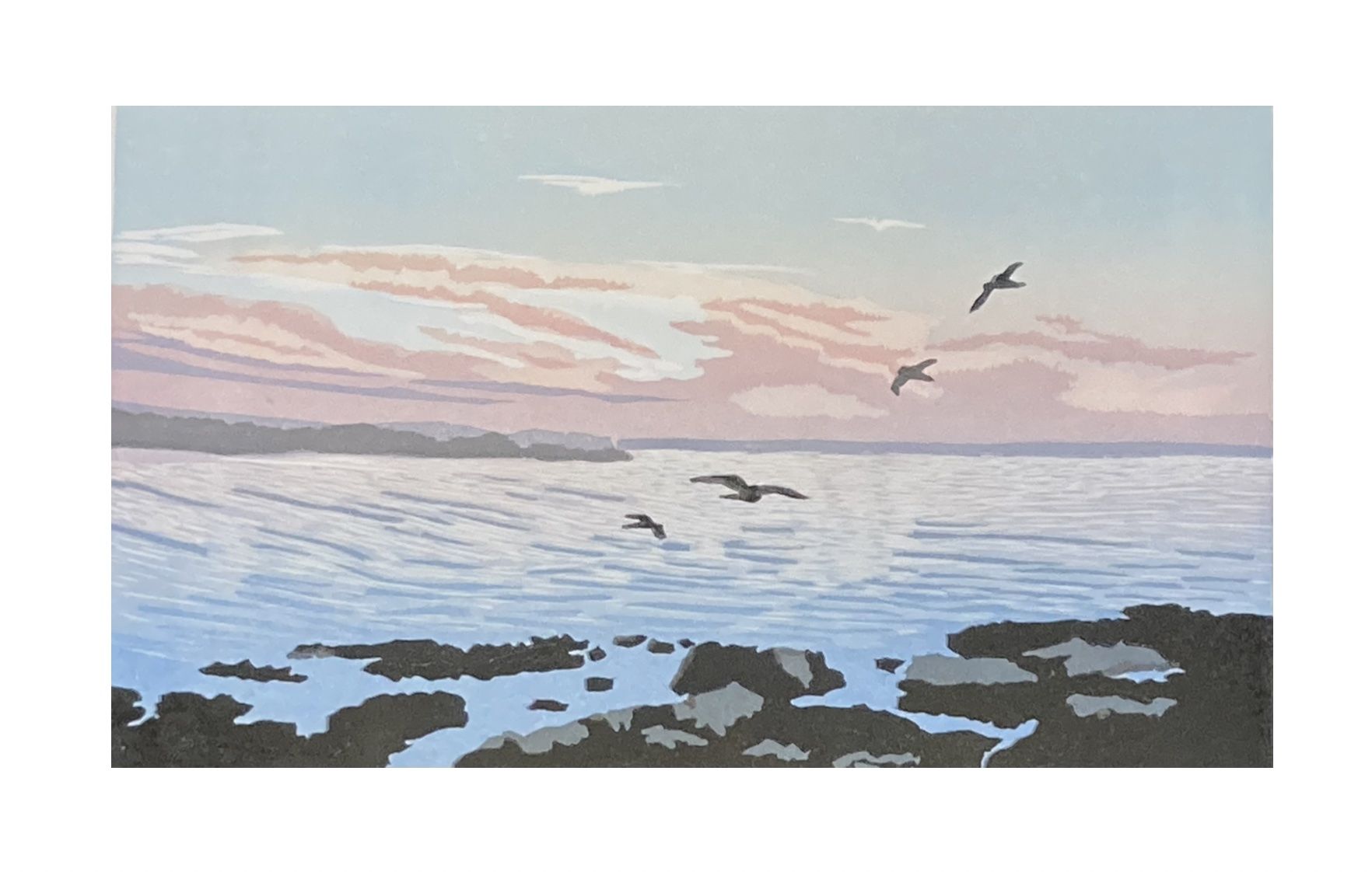 Gulls at Sunset by Ann Burnham - Secondary Image