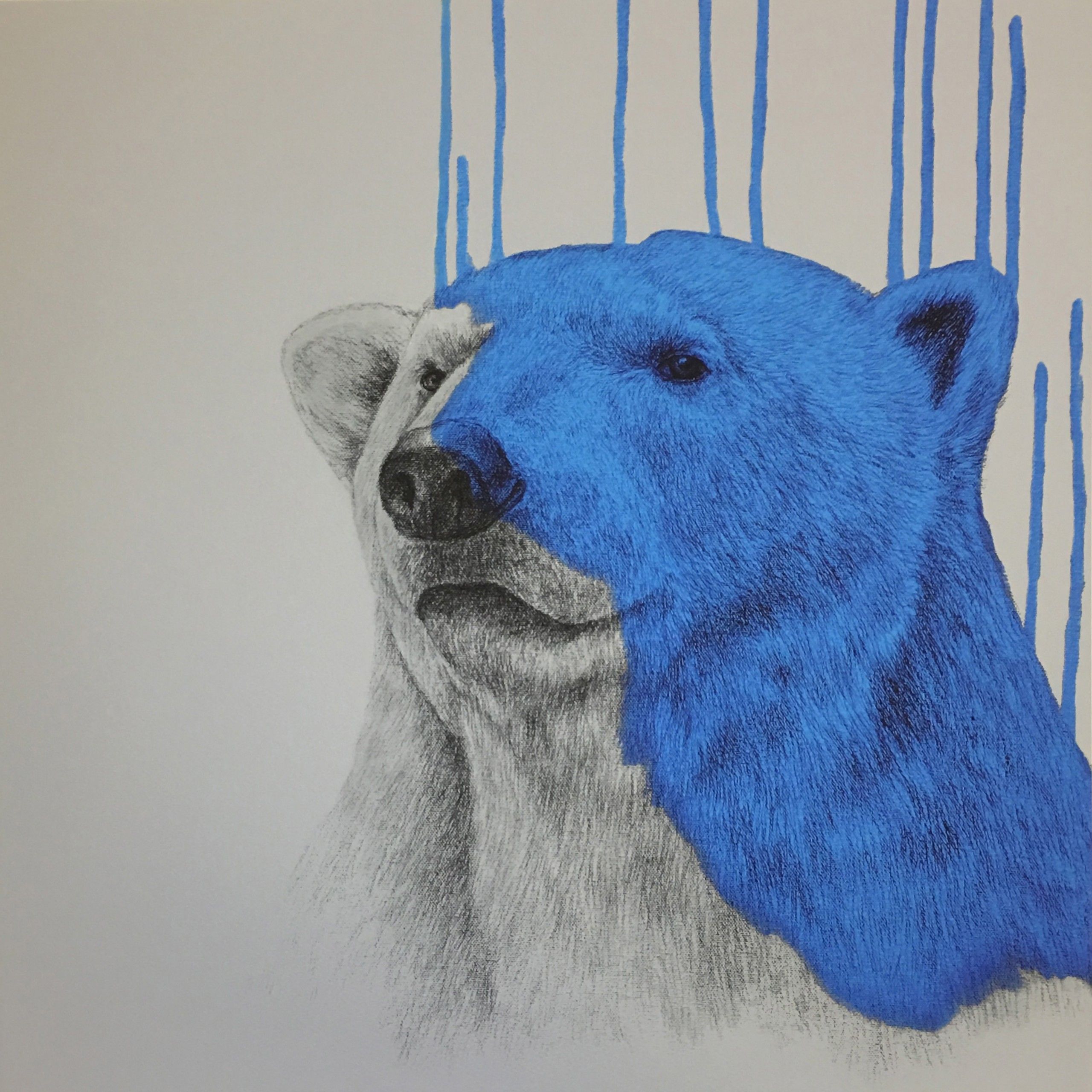 Hey There, Polar Bear - #Blue by Louise Mcnaught