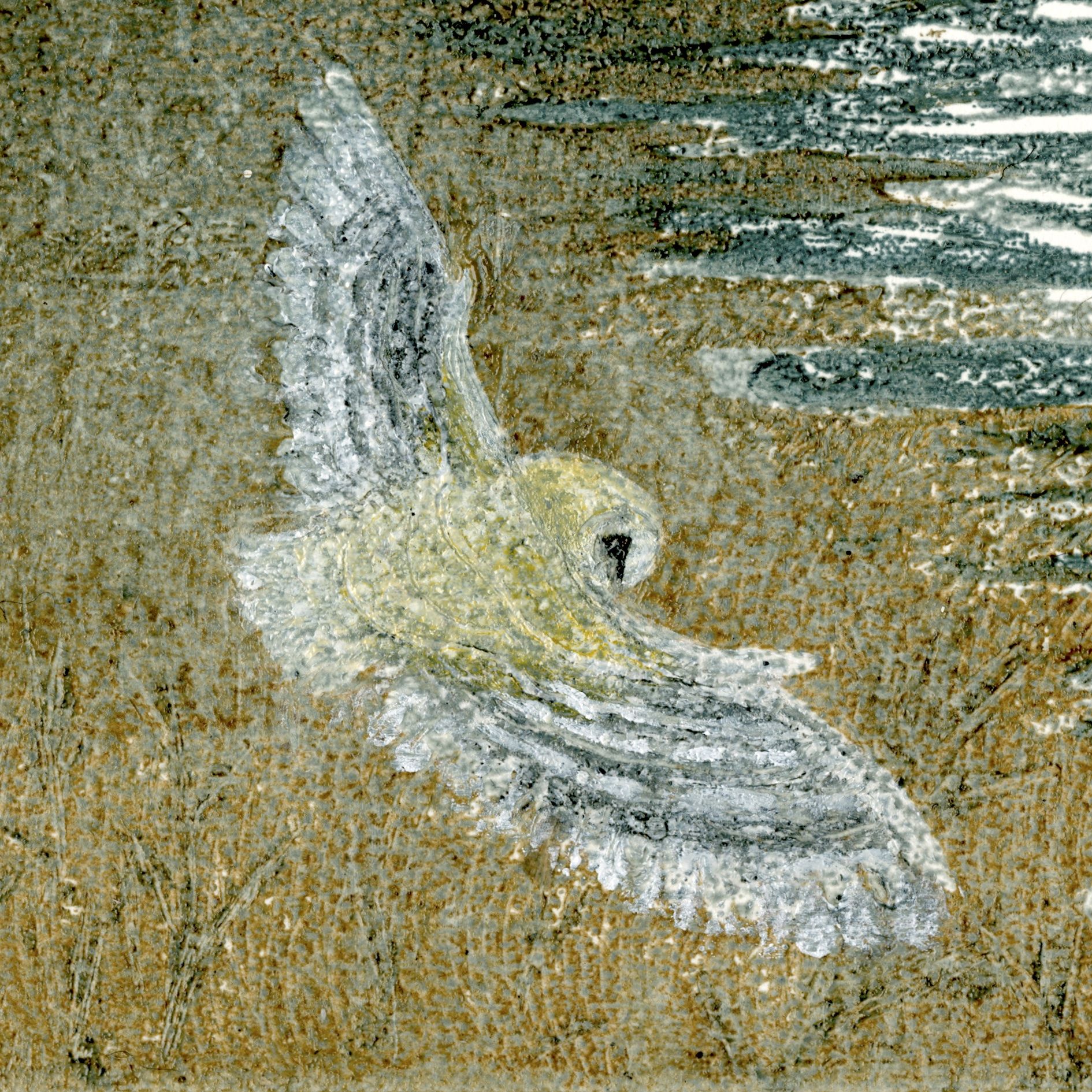 Barn Owl over Salt Marsh No. 3 by Hilary Kington - Secondary Image