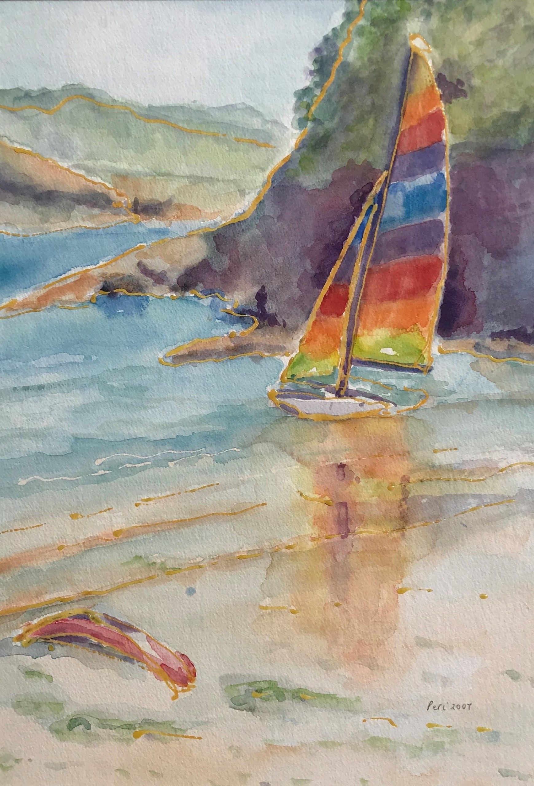 Hobie Cat, South Sands, Salcombe by Peri Taylor