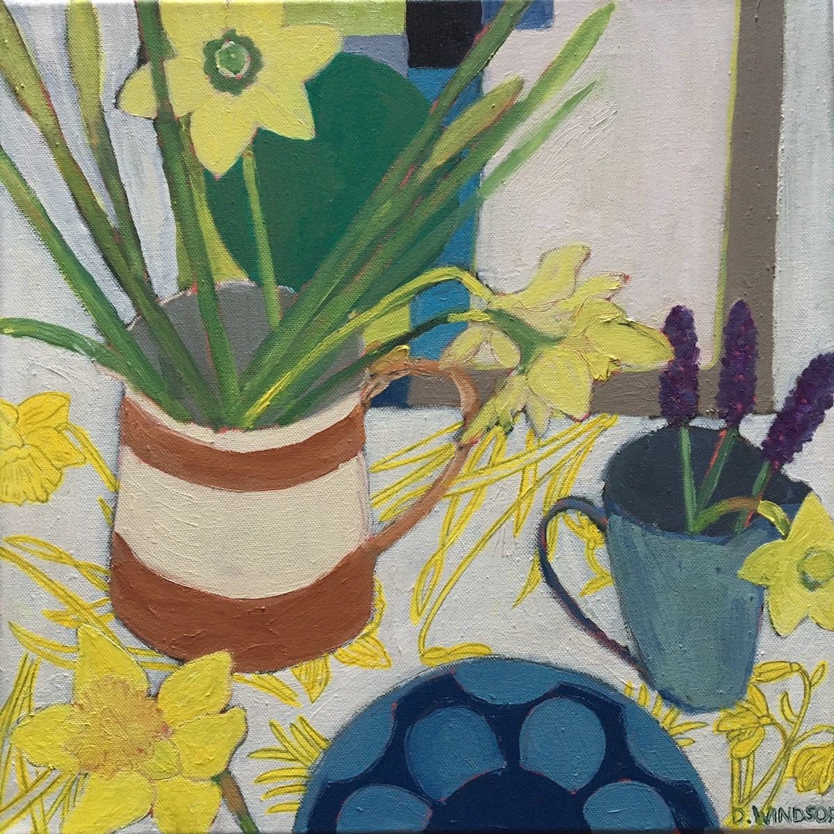 Daffodils and Grape Hyacinth by Deborah Windsor
