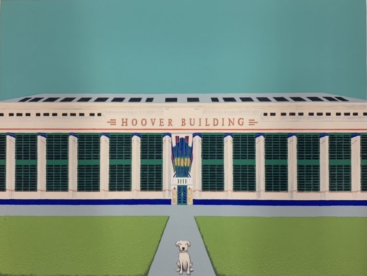 Wes Andersons's dog - Hoover Building II by Mychael Barratt