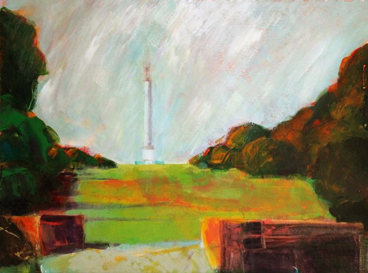 Blenheim - View to the Monument by Jon Rowland