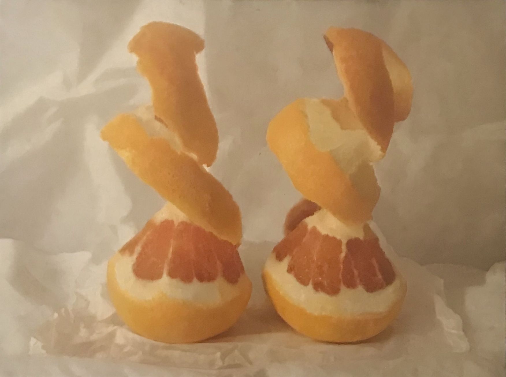 Two Peeled Oranges by Kate Verrion