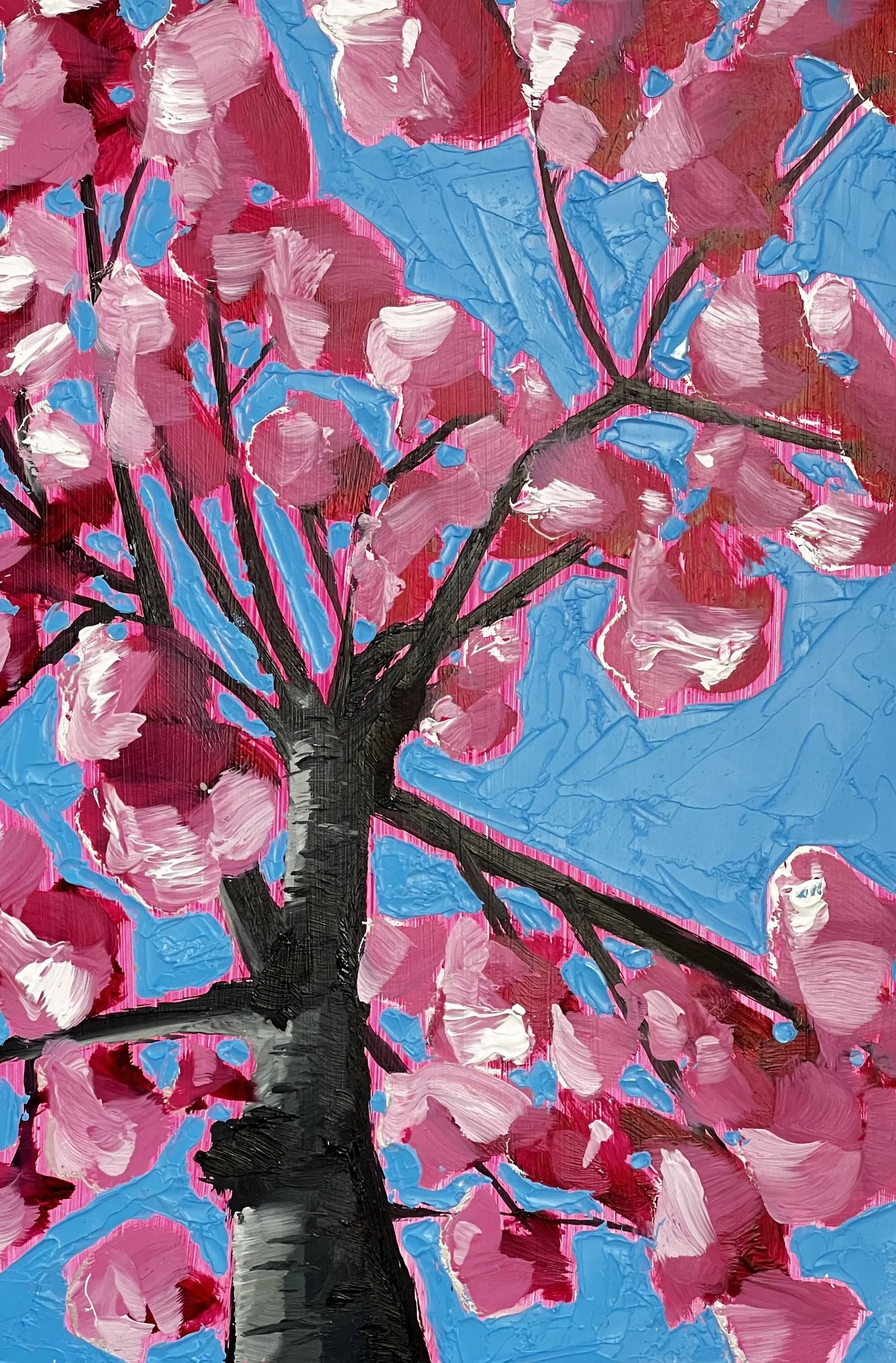 Looking Up Through Cherry Blossom When I'm at my Lowest by Emily Finch