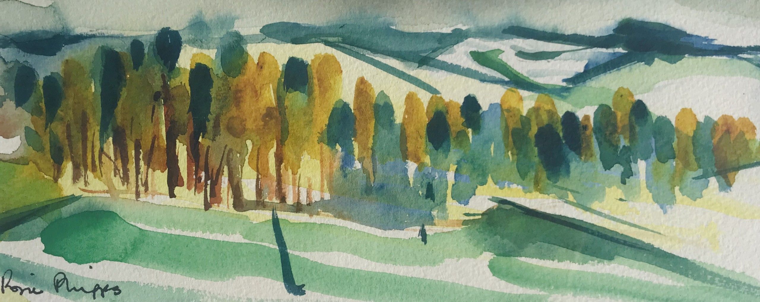 Cotswold Trees II by Rosie Phipps