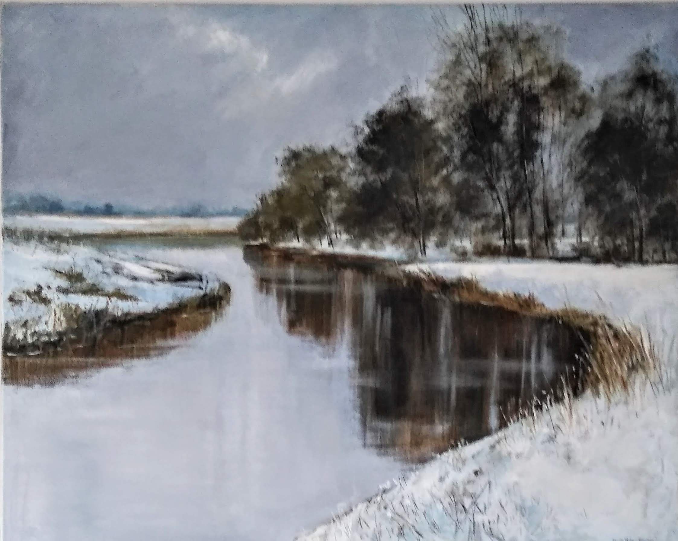 Silent Winter River by Caroline McMillan Davey