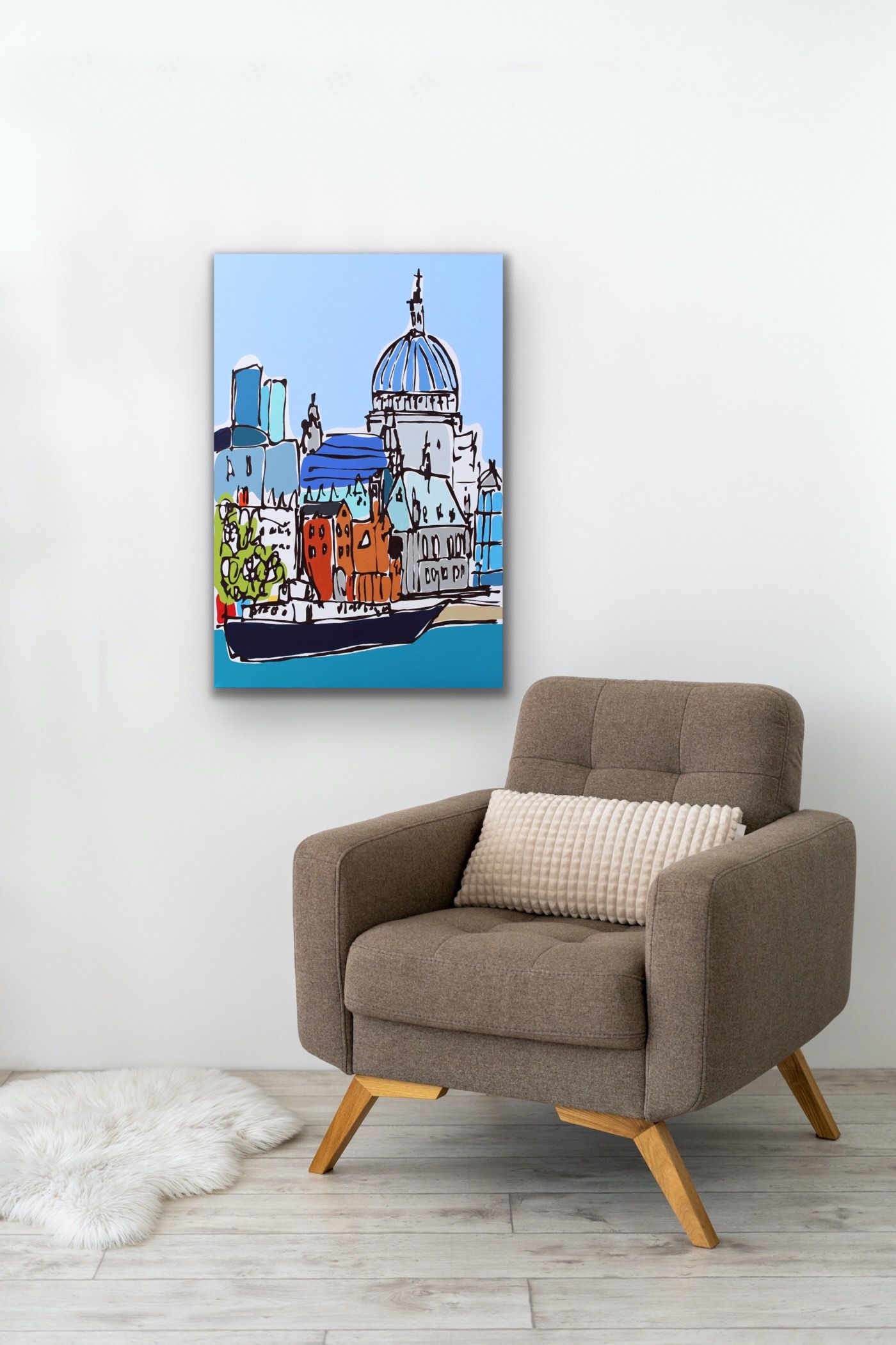 St Pauls from the Thames by Rachel Tighe - Secondary Image