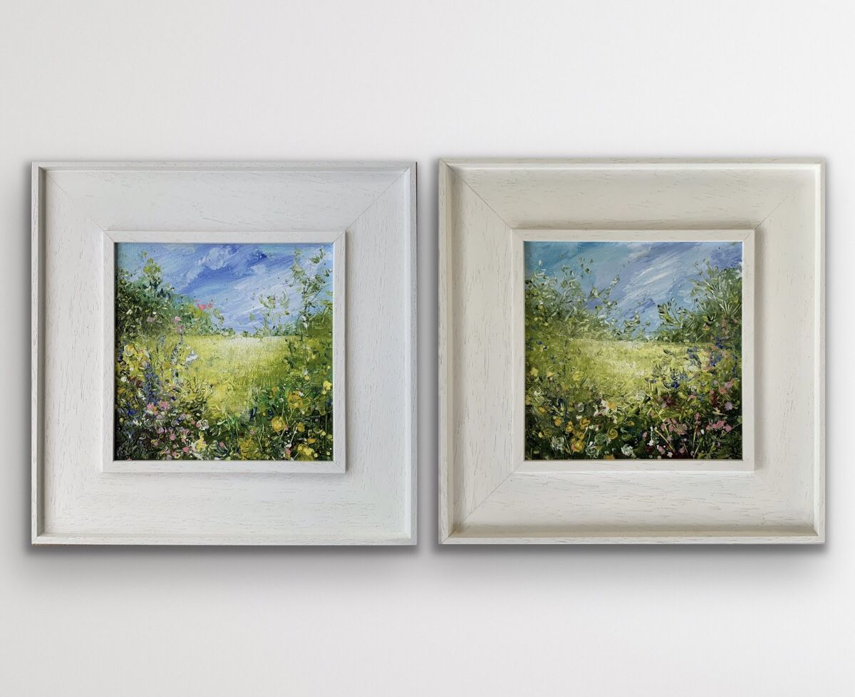  Lancashire Hedgerow I and II diptych by Jan Rogers