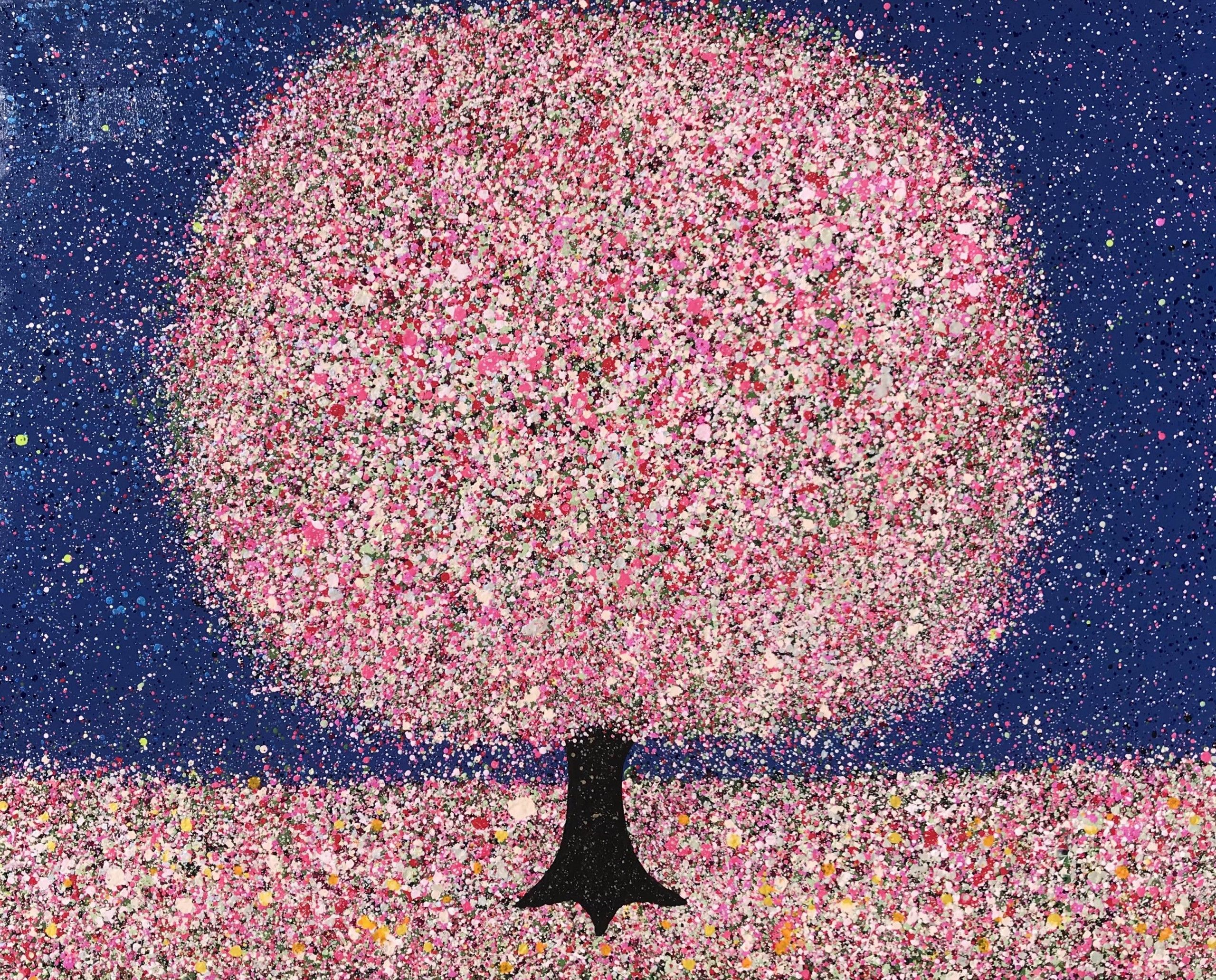Cherry Blossom and Moonlight by Nicky Chubb
