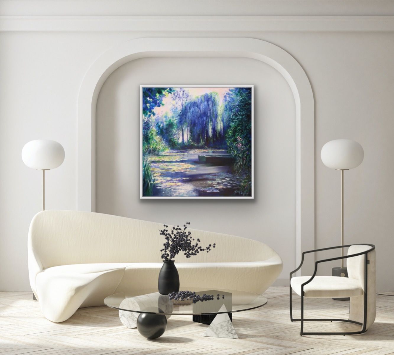Harmony in blue at Giverny ( water gardens at Claude Monet’s house ) by Mary Chaplin - Secondary Image