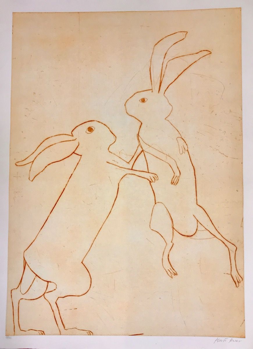 Boxing Hares by Kate Boxer