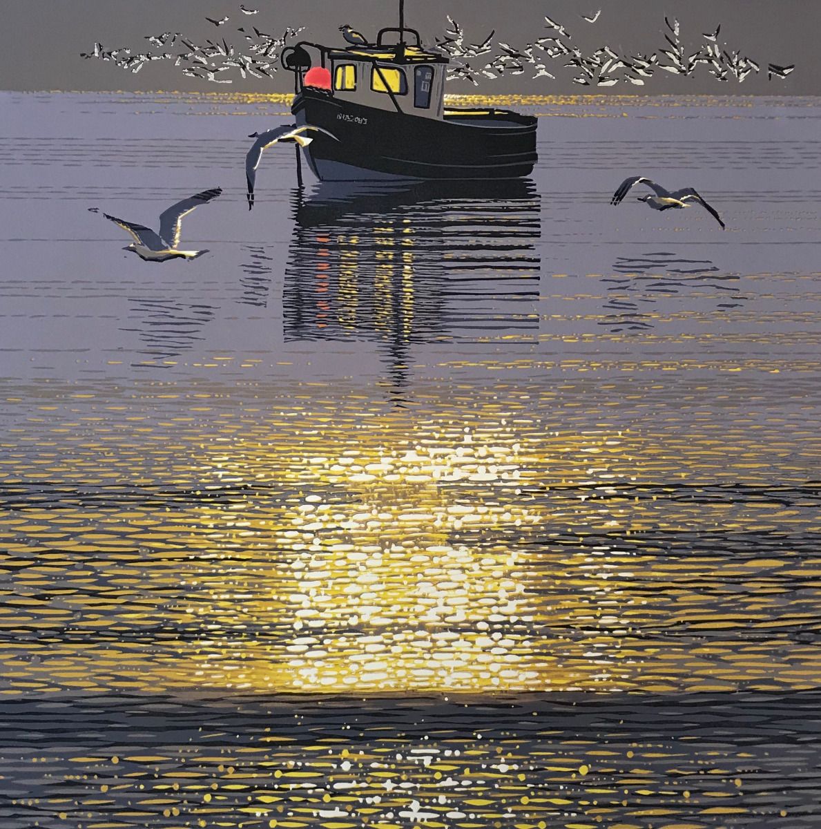 Sunshine and Seagulls by Mark A Pearce