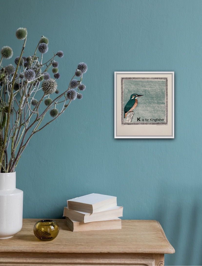 K is for Kingfisher (small) by Clare Halifax - Secondary Image