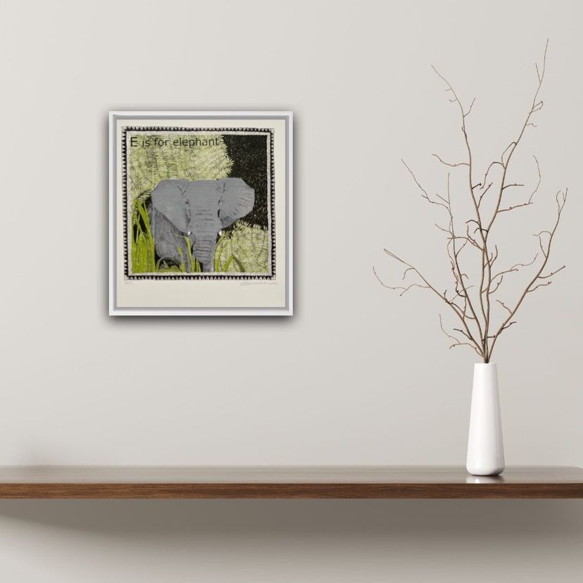 E is for Elephant (small) by Clare Halifax - Secondary Image