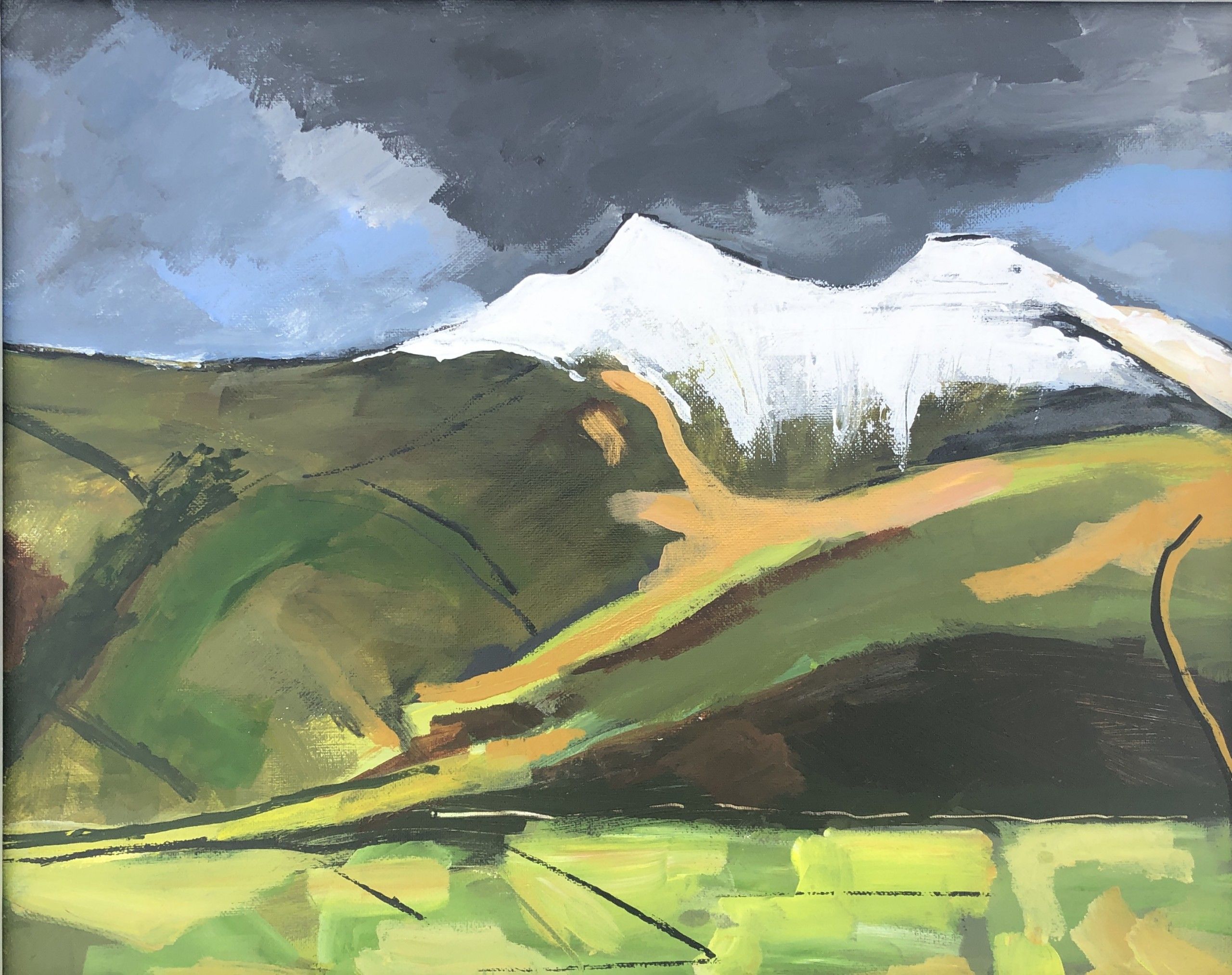 First snow on Corn Du and Pen y fan by Maggie LaPorte-Banks