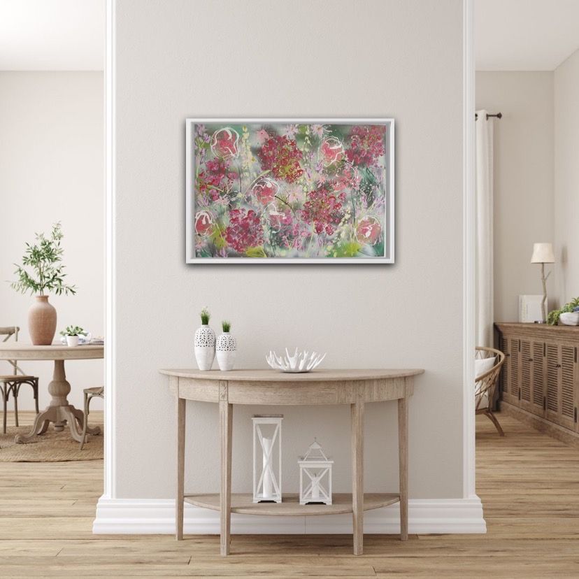 Abstract Flowers (Hydrangeas) by Julia Adams - Secondary Image