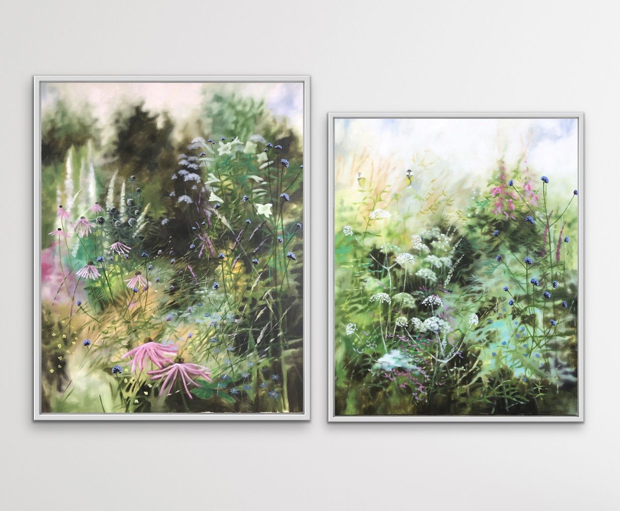 Diptych of Garden Edge and Height of summer III by Dylan Lloyd