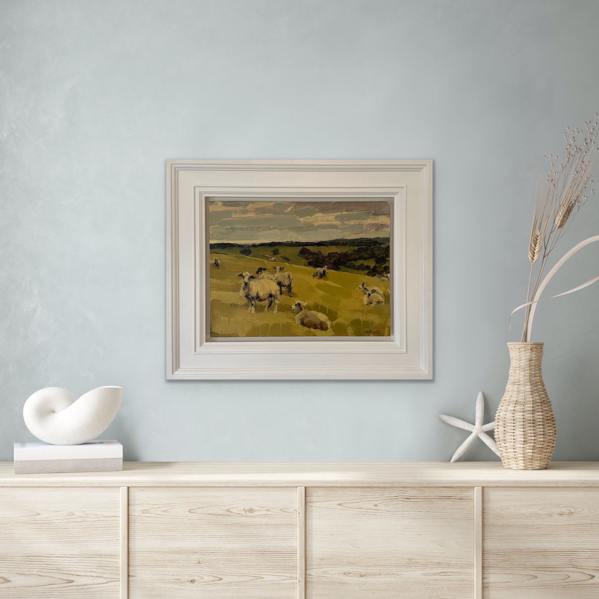 Sheep, South Downs, last day of June II by Anna Pinkster - Secondary Image