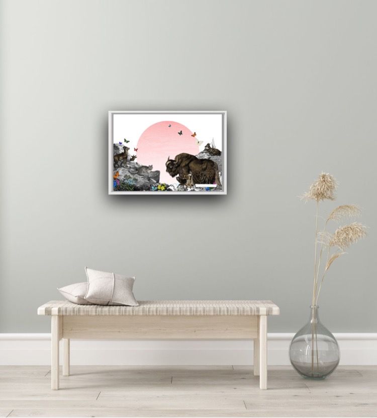 The Himalayan Mountains - Pink Sun by Kristjana Williams - Secondary Image