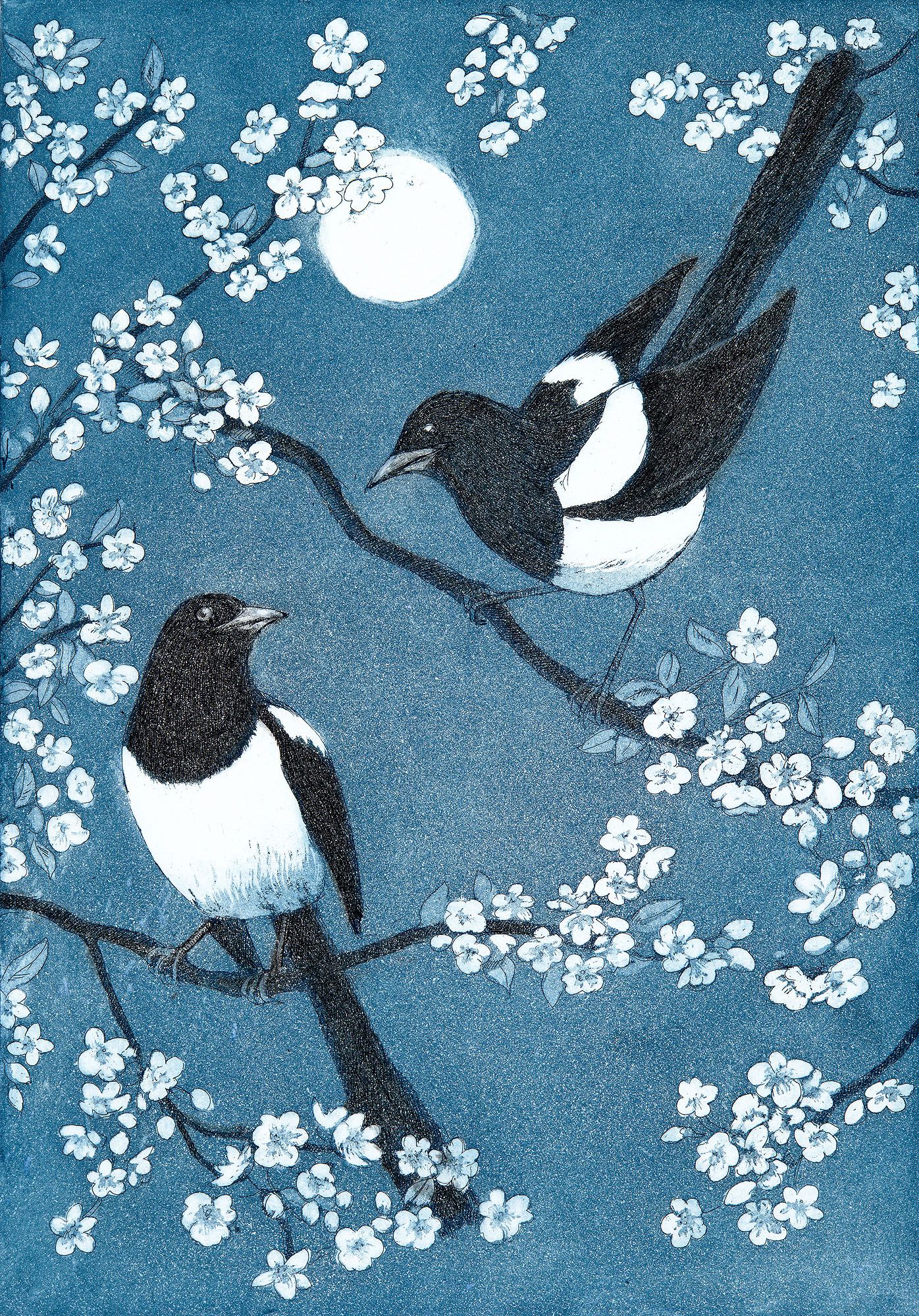 Moonlit Magpies by Jane Peart