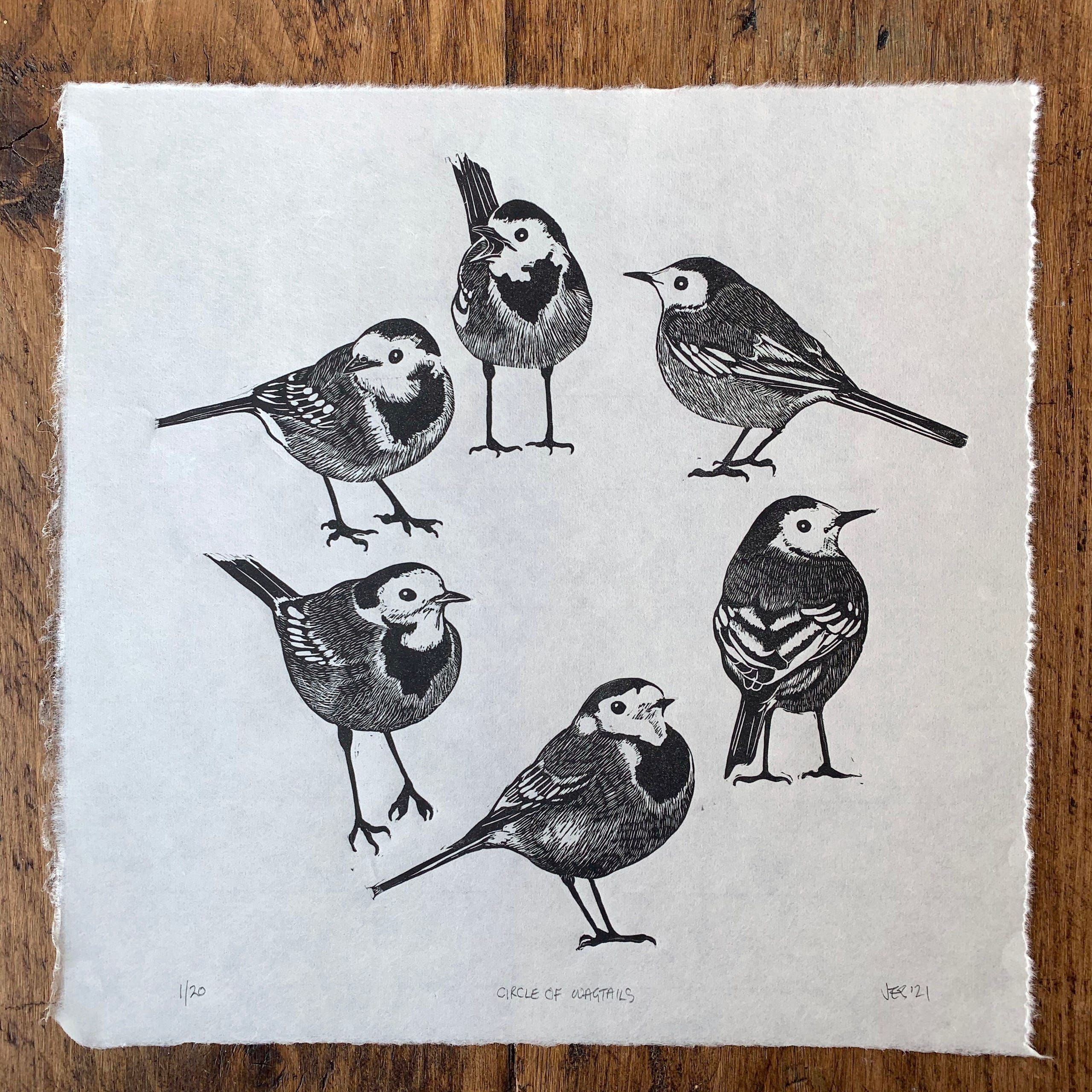 Circle of Wagtails by Jane Spink
