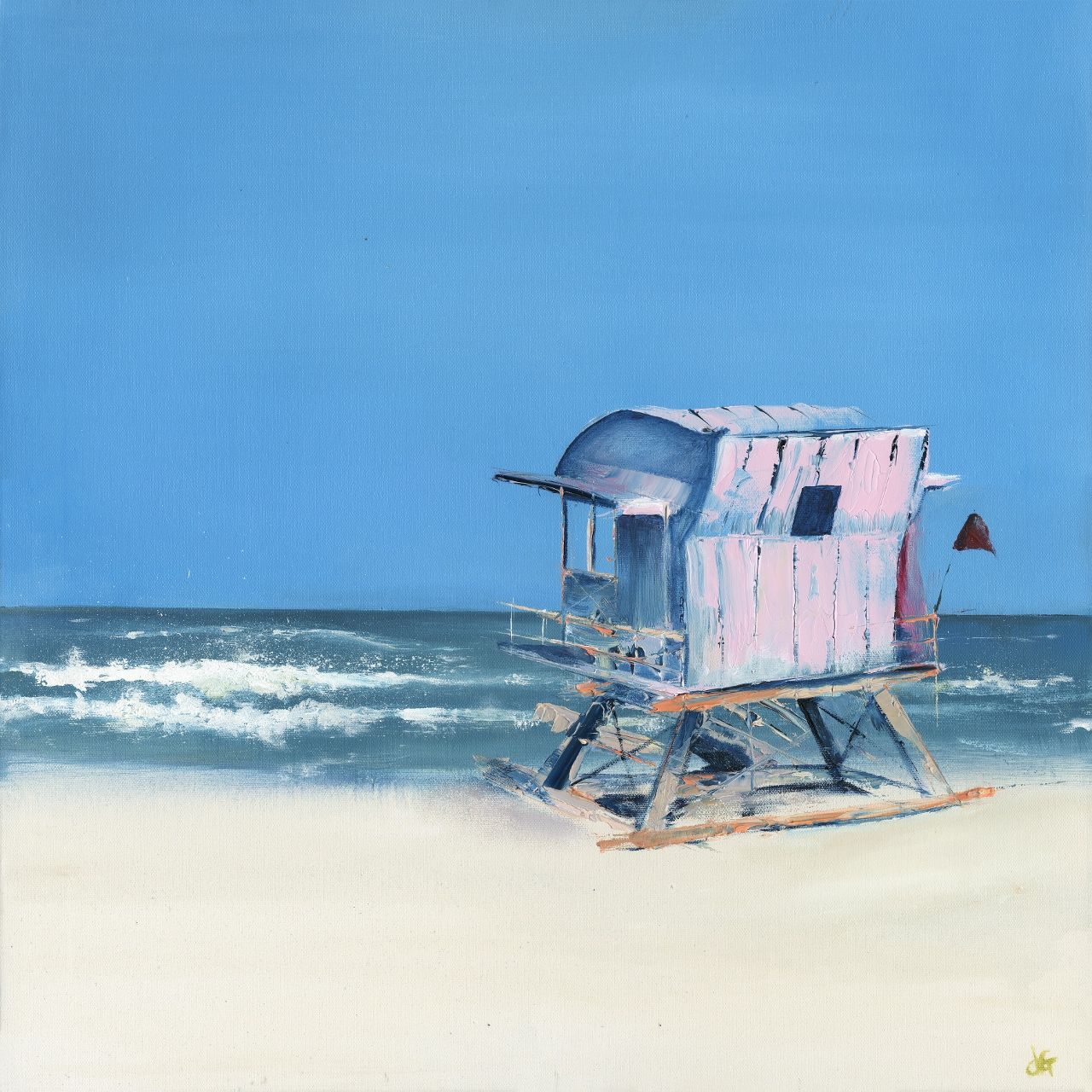 Beach Hut, South Beach, Miami by Janette George