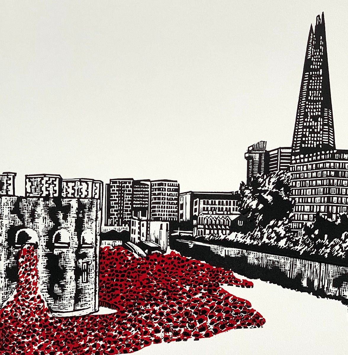 Tower of London - Red Sea Variation by Jennifer Jokhoo