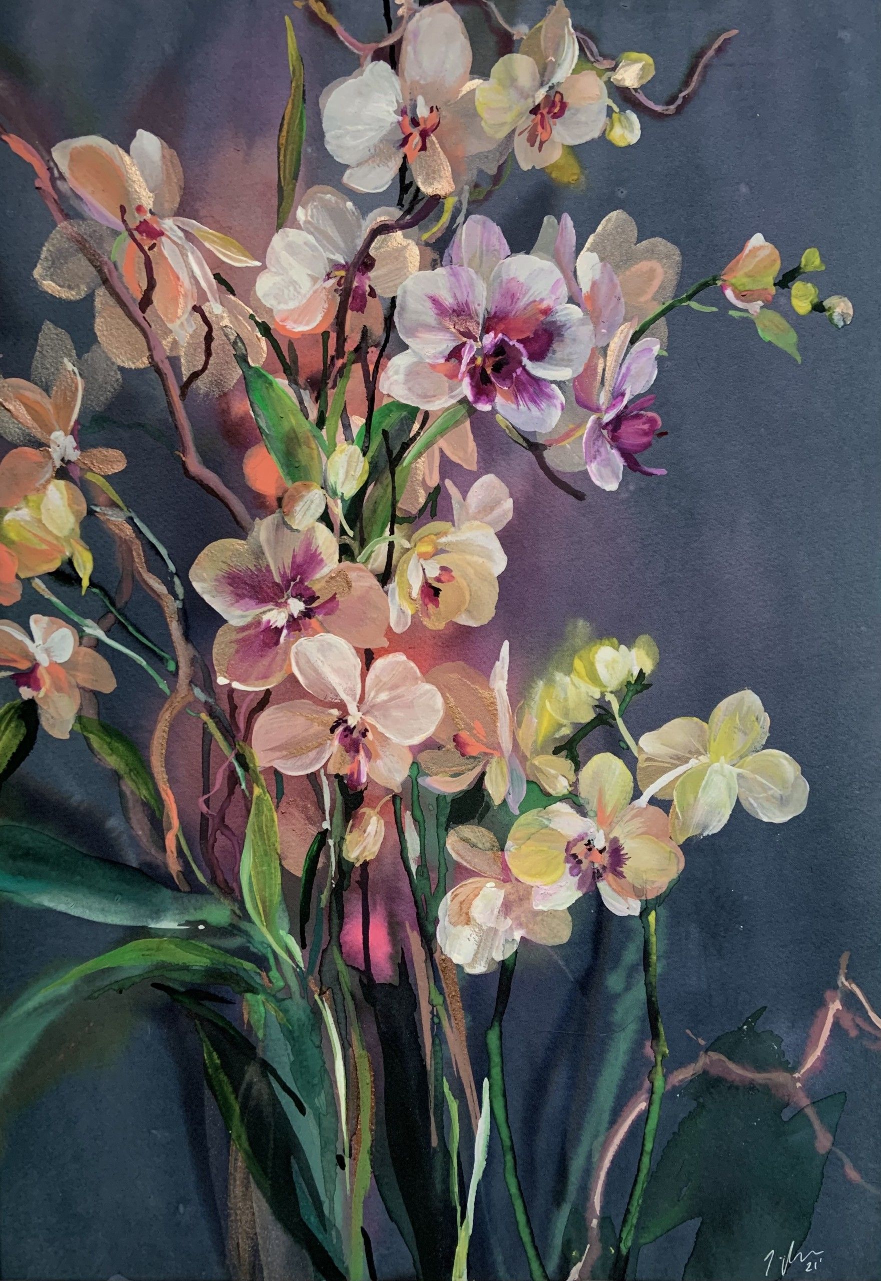Orchid Scene by Jo Haran