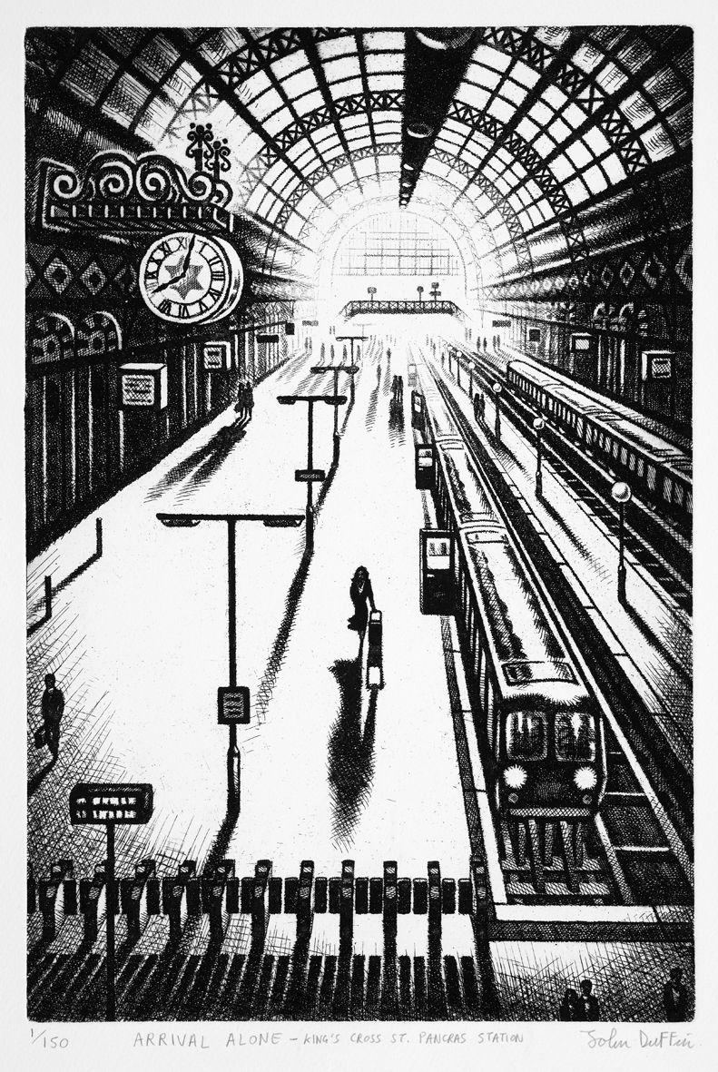 Arrival Alone - King's Cross Pancras Station by John Duffin