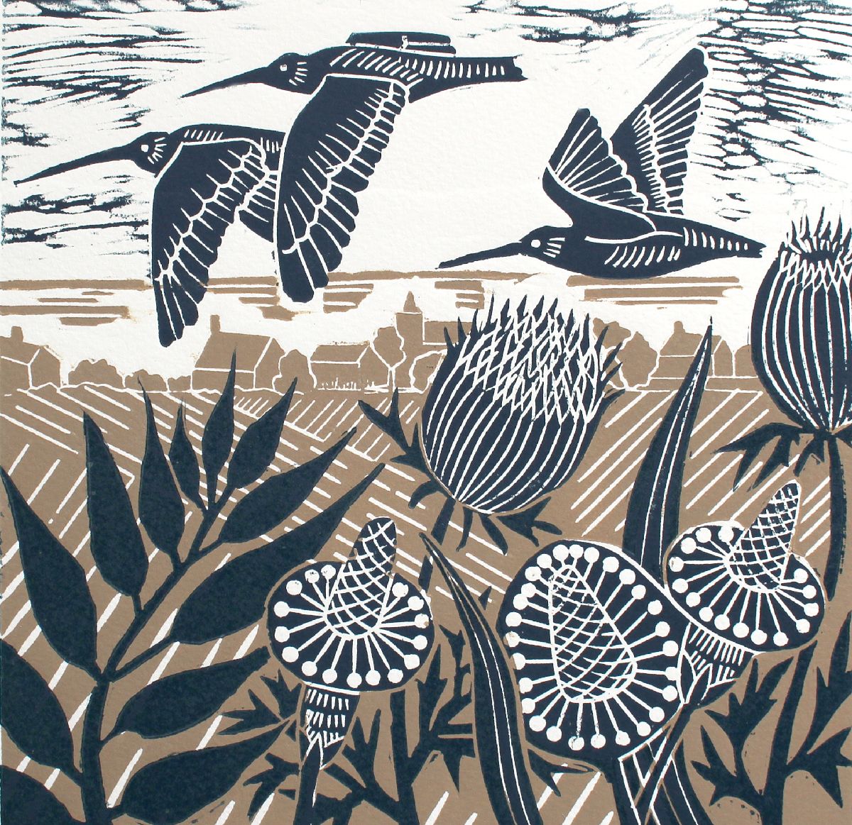 Curlews Over the Coast by Kate Heiss