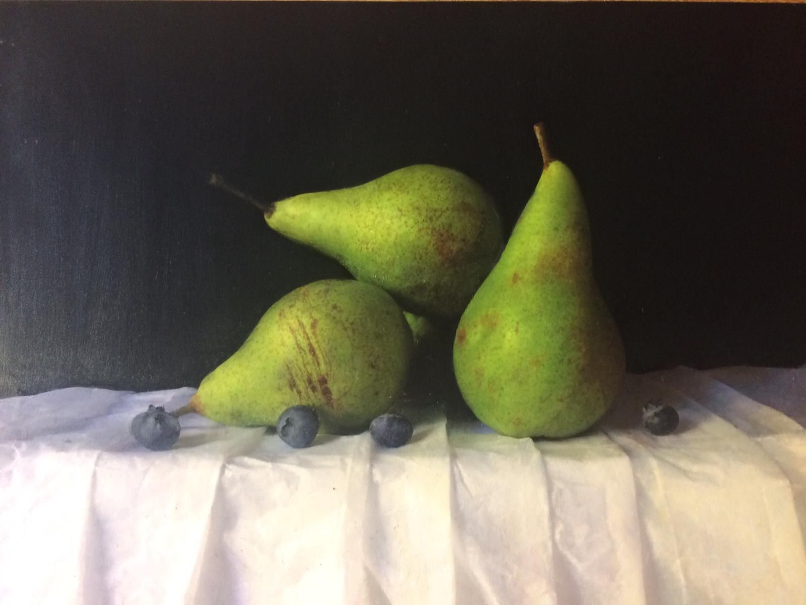 Pears and Blueberries by Kate Verrion