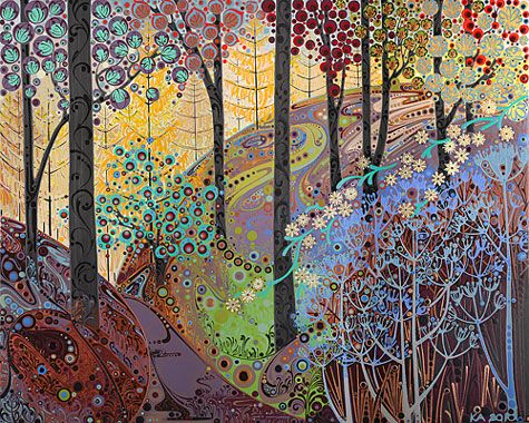 Autumn Larch Forest by Katie Allen
