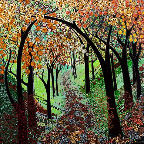 Autumn Tree Tunnel by Katie Allen
