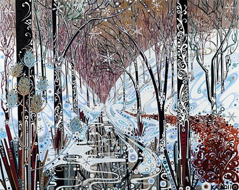 Winter Valley Woodland by Katie Allen