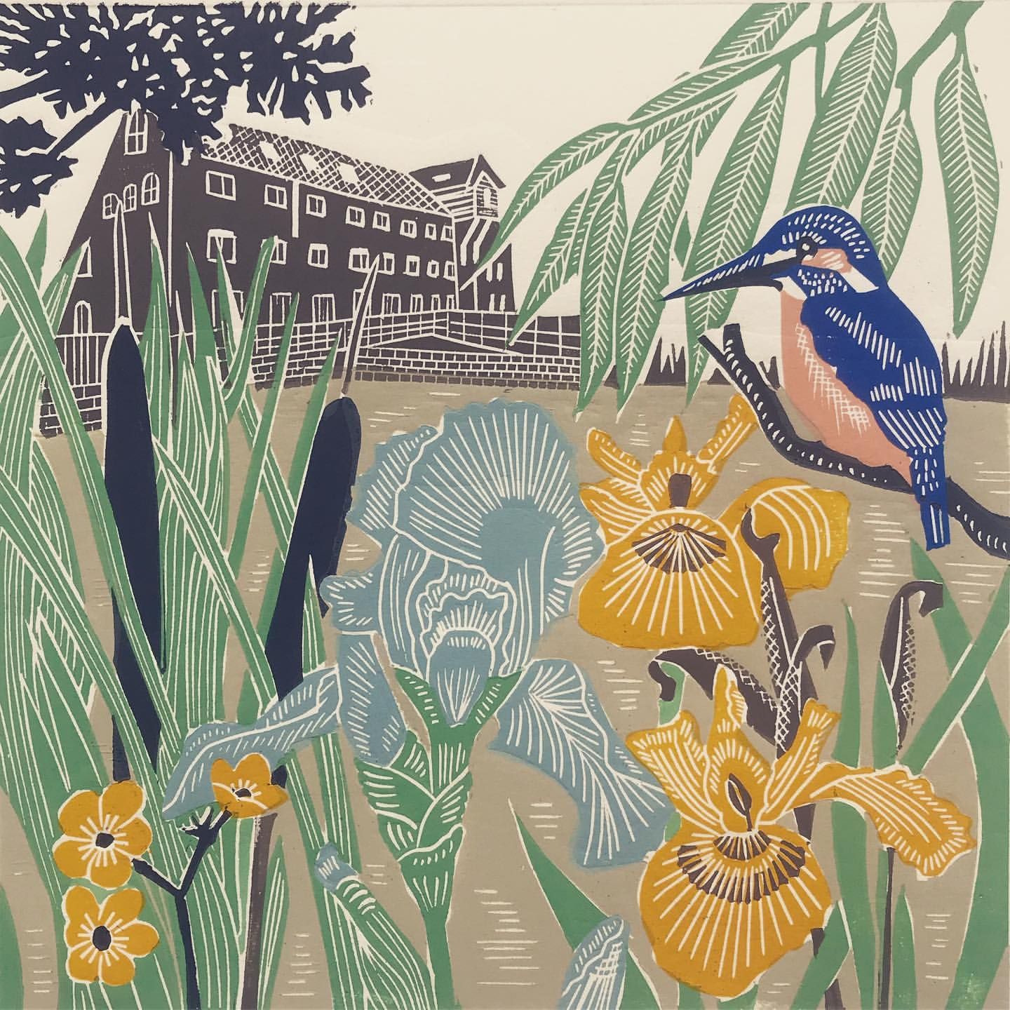 Kingfisher at the Mill by Kate Heiss