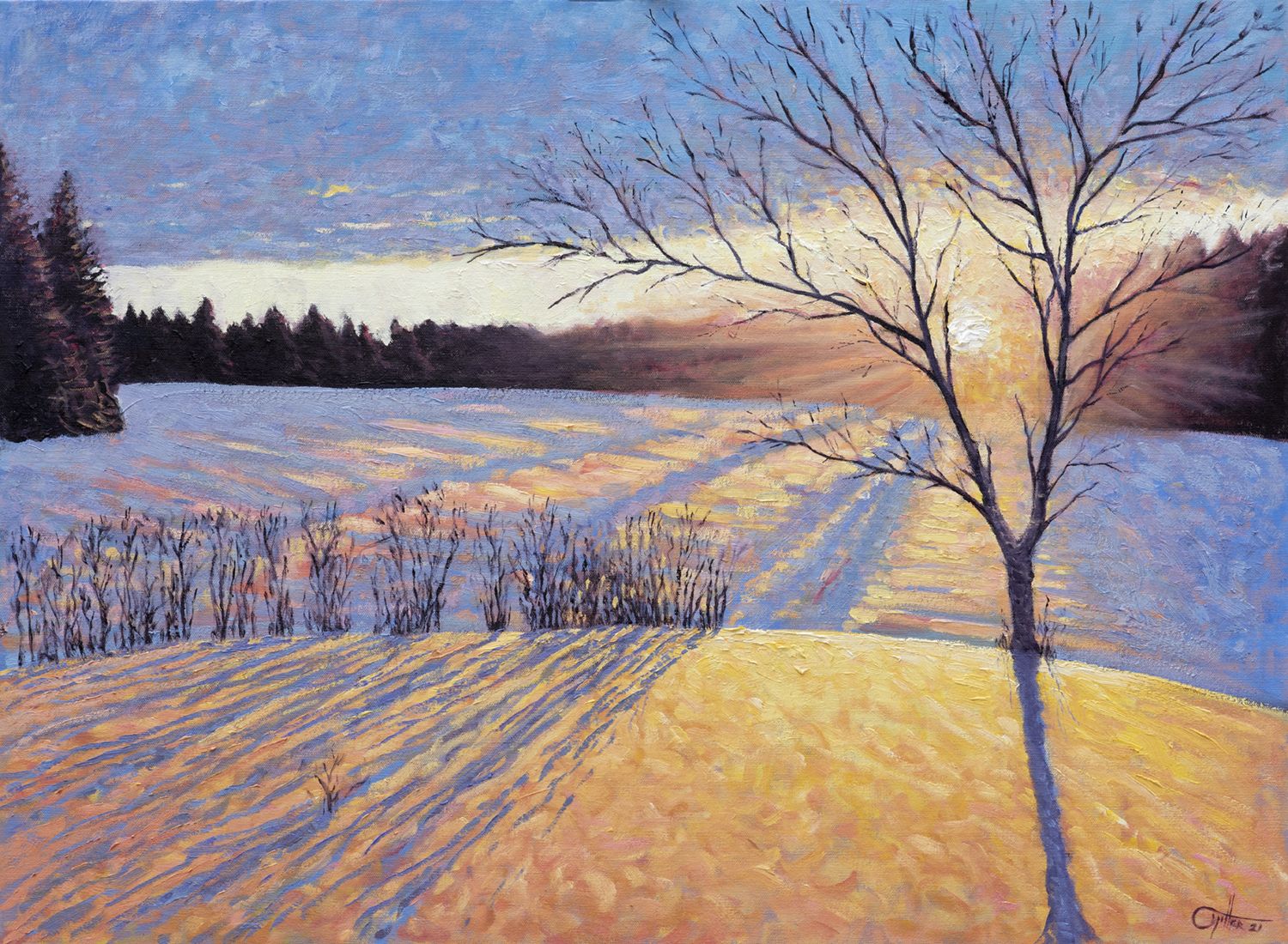 Sunburst Finish (snow effect) by Lee Tiller