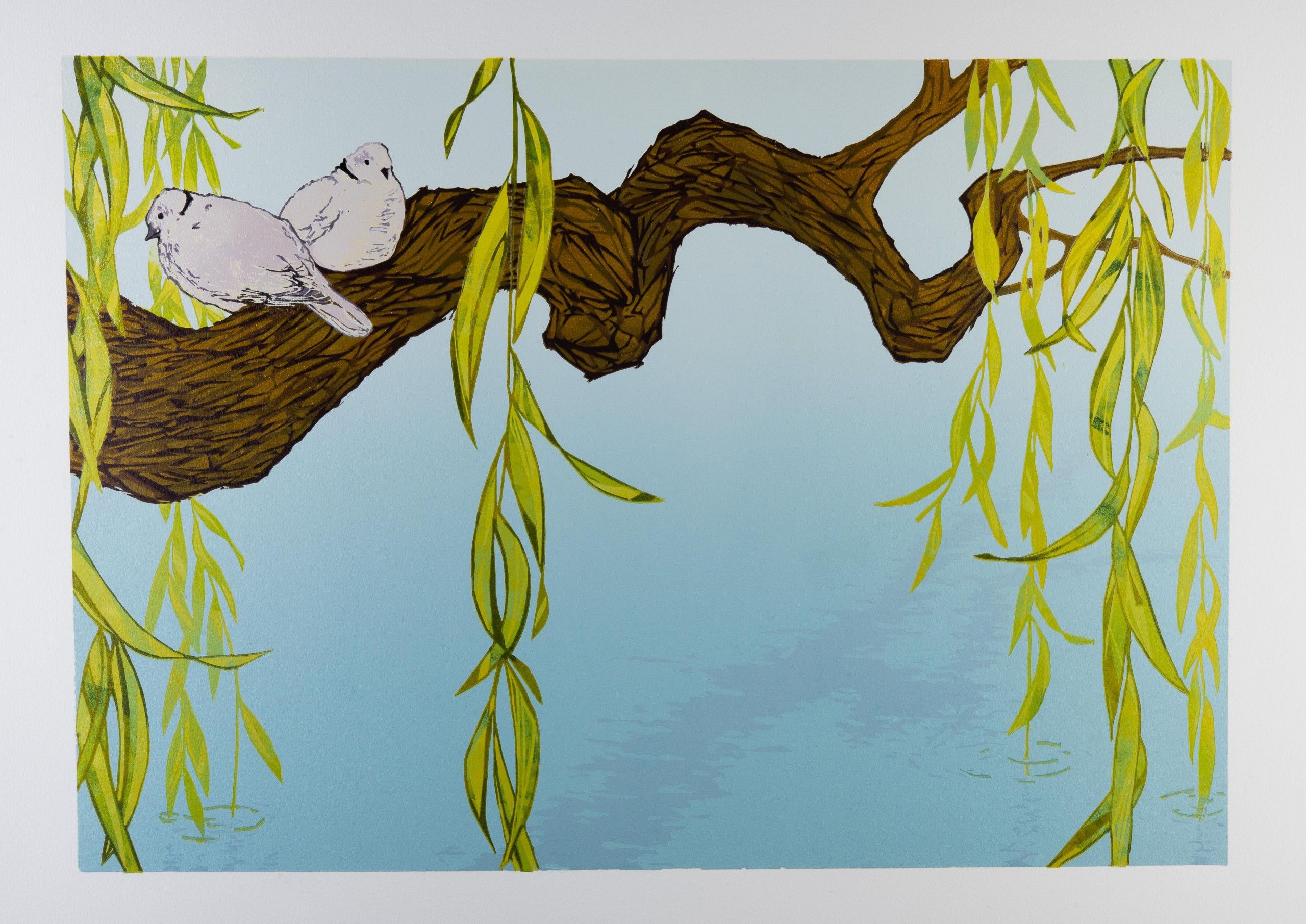 Doves in the Willow by Laura Boswell