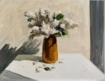 White Lilacs in a Vase by Tushar Sabale