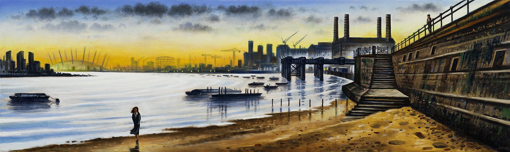 London Panorama - Greenwich Shoreline by John Duffin