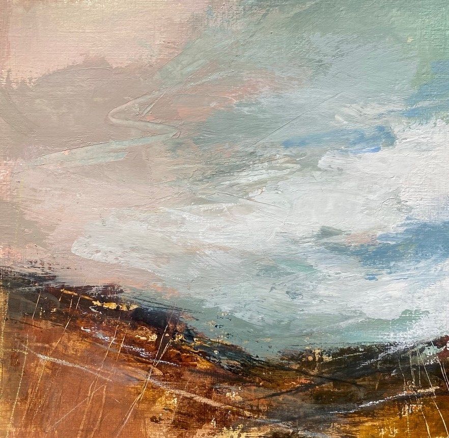 Windswept Moorland with Pink by Luisa Holden
