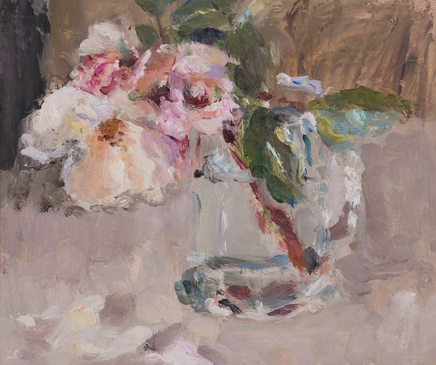 Roses In A Glass Tankard 2 by Lynne Cartlidge