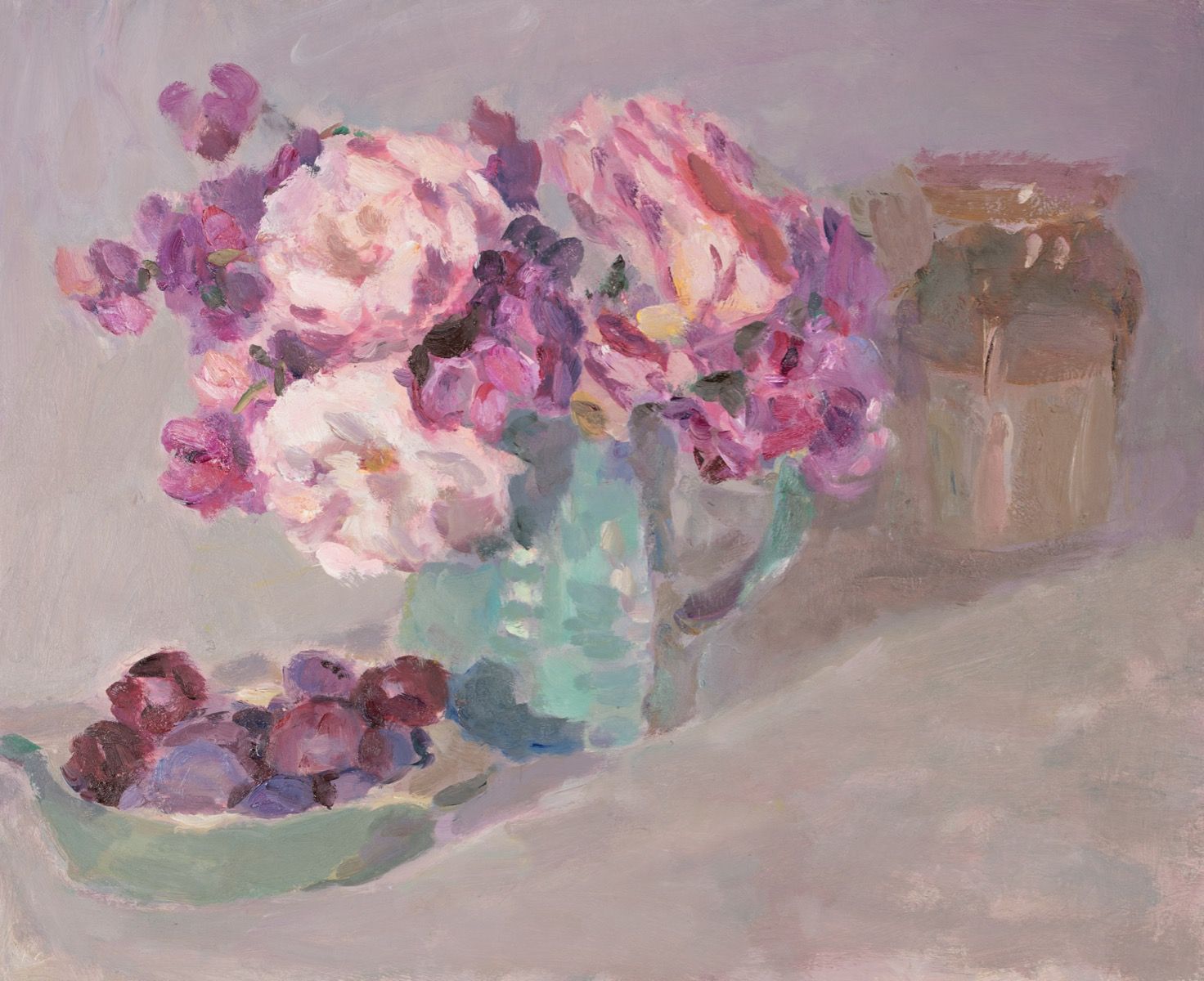 Roses, Sweet Peas and Plums by Lynne Cartlidge