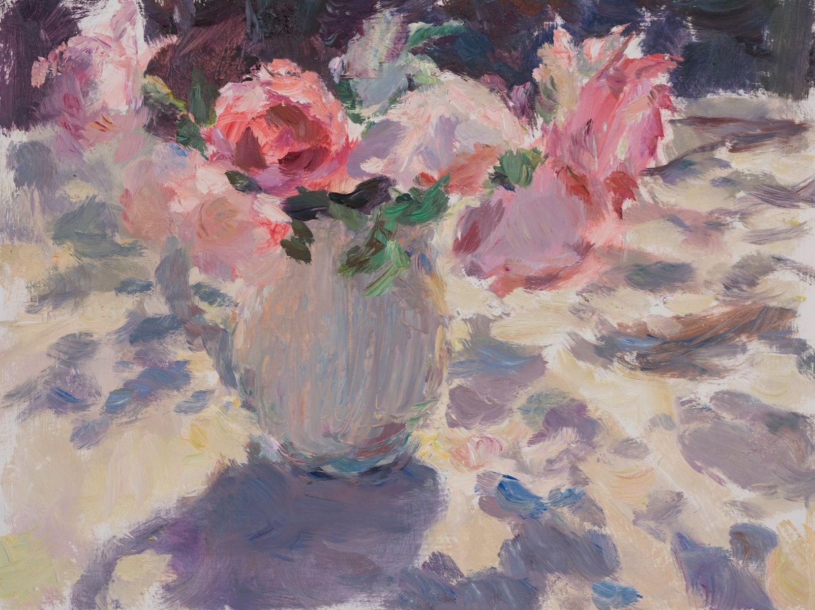 Roses In Dappled Sunlight by Lynne Cartlidge