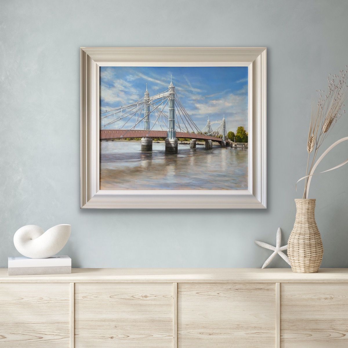 Albert Bridge, Incoming Tide by Marie Robinson - Secondary Image