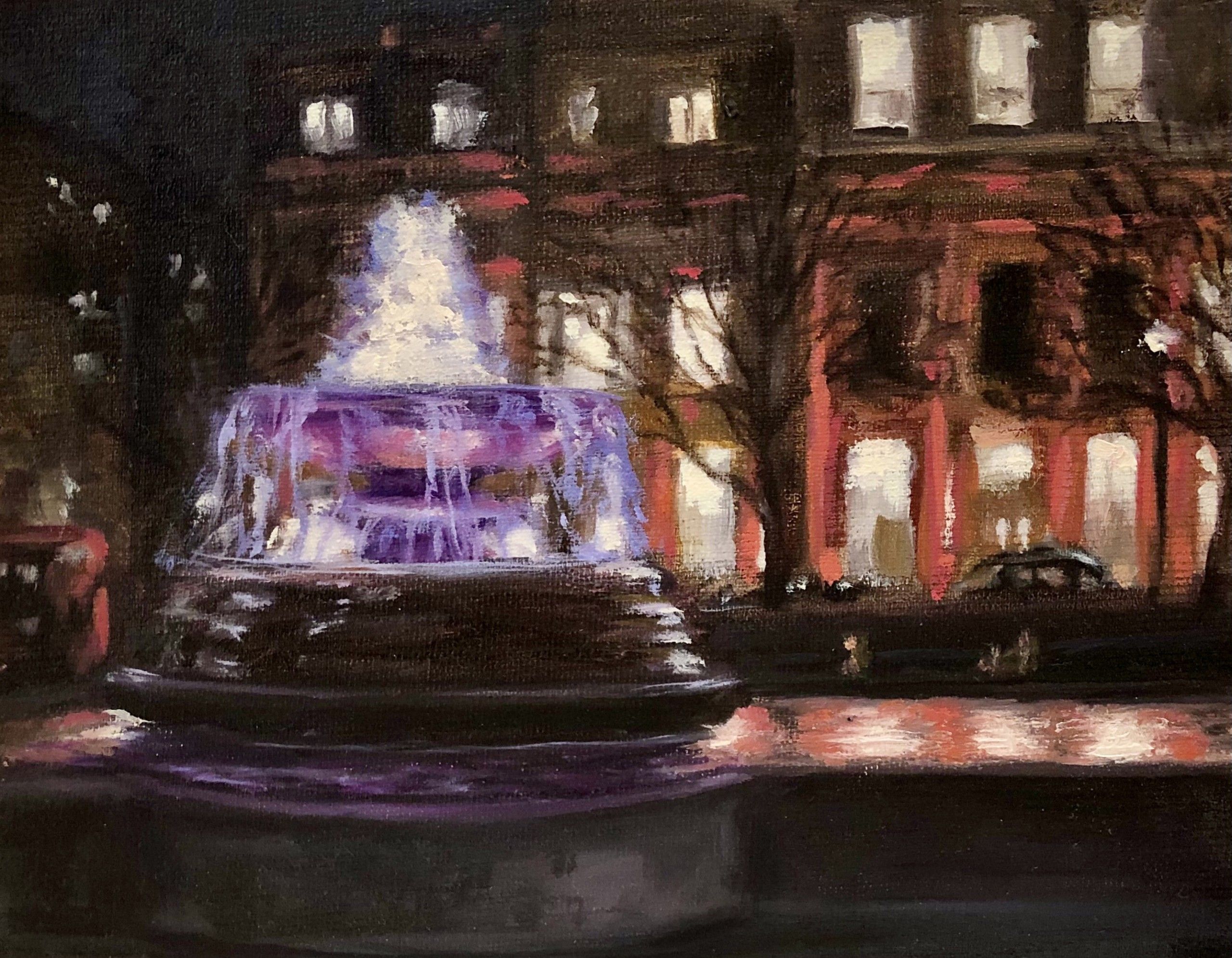 Night Time Trafalgar Square by Marie Robinson