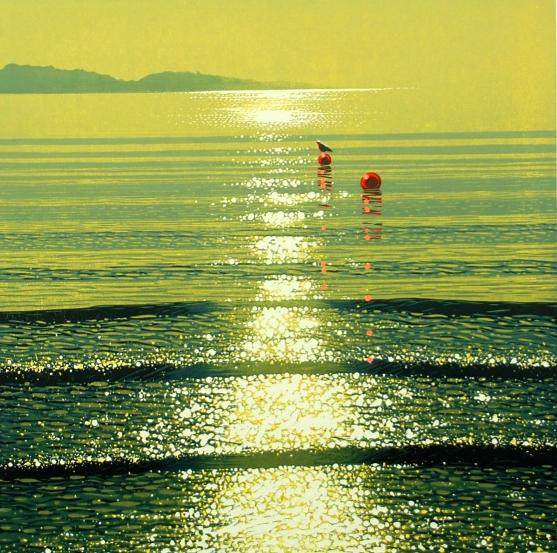 Watery Sunshine with Buoys by Mark A Pearce