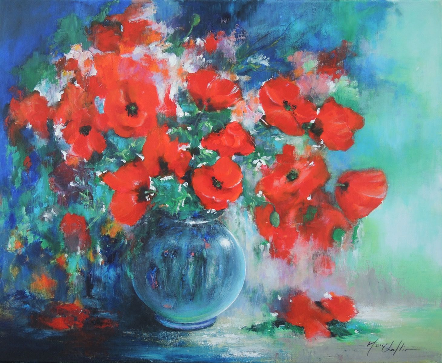 Bouquet of wild poppies by Mary Chaplin
