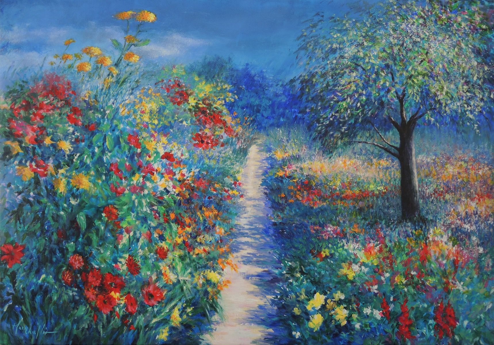Magical ligth in Monet's garden in Giverny by Mary Chaplin